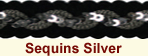 Sequins oriental silver